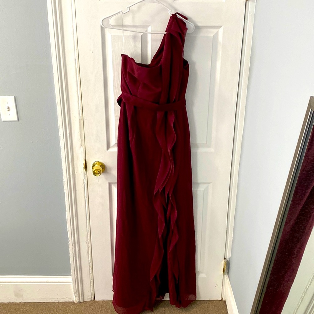 Vera Wang (White) Burgundy Bridesmaid dress purchased from David’s Bridal